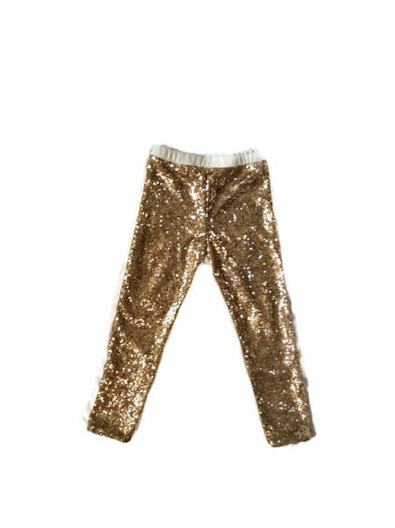 Items similar to Baby Girls Sequin LeggingsGold Sequin Leggings