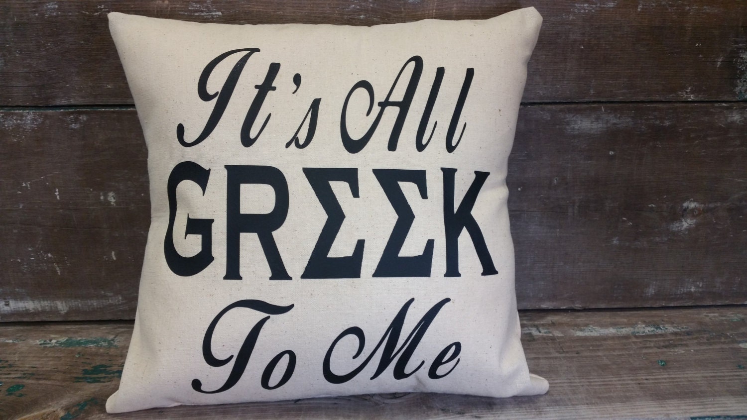 It's Greek to Me Pillow by GreekGirlOutfitters on Etsy