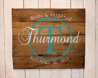 Custom Name Sign Pallet Last Name Wood by