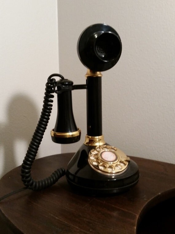 Vintage Candlestick Phone Telephone by rjaydesigns on Etsy