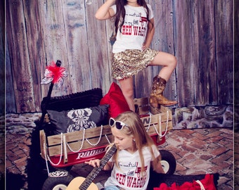 You Can't Ride in My Little Red Wagon Glitter Shirt/Glitter Vinyl/Girls Shirt/Miranda Lambert/Red Wagon/Little Red Wagon/Country/Shirts