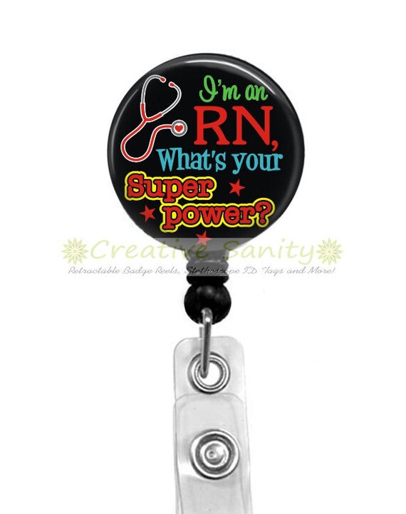 Items similar to Nurse Retractable ID Badge Holder, I'm a Nurse What