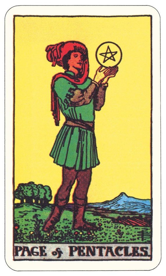 Page of Pentacles Rider-Waite-Smith Tarot by WolfgangLovesMabel