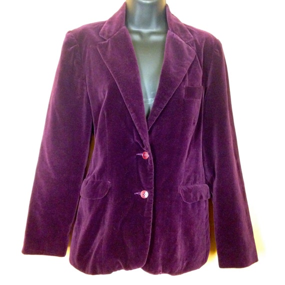 Vintage MACYS Women's BLAZER / Plum Purple by TheHighwayThrifters