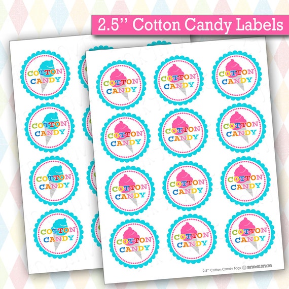 cotton-candy-labels-circus-carnival-birthday-movie-night