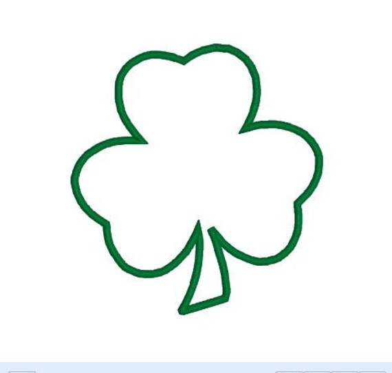 Machine Embroidery Design Shamrock Applique