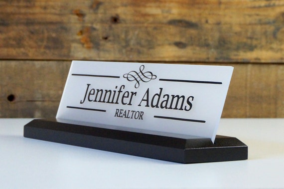 Desk Name Plate Personalized Secretary Sign Gift By Garosigns