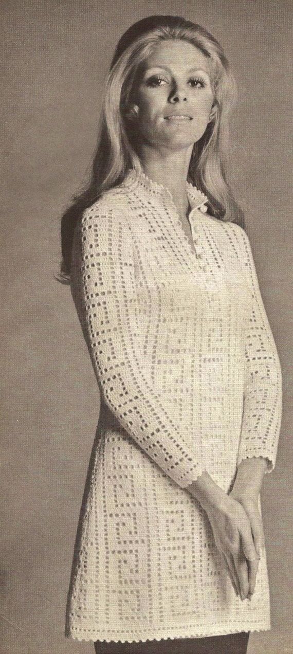 pattern crochet key Crochet Key Pattern Crochet Mini Tunic Dress Vintage or Filet PDF