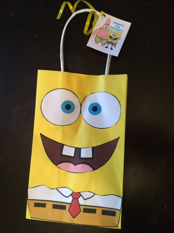 Spongebob Squarepants Party Favor Bags Personalized by SRDesserts