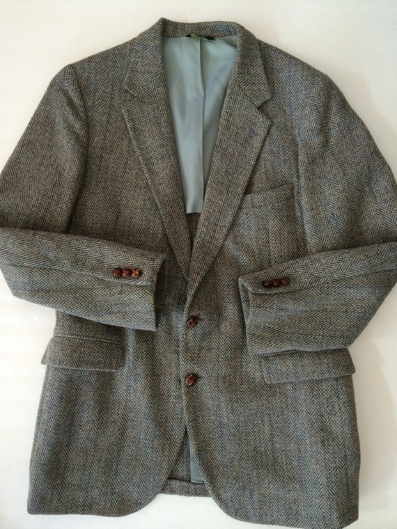 Tweed Sport Coat Herringbone Harris Tweed Jacket / Fine