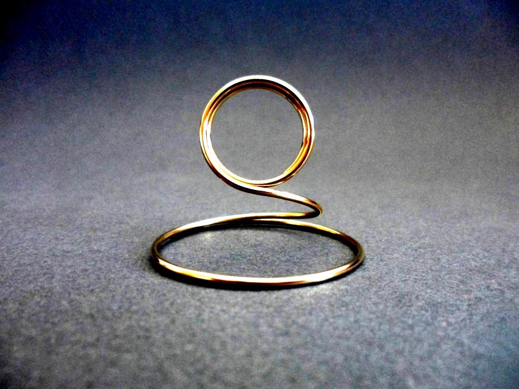 8 Gold Place Card Holders Solid Gold Brass for cards