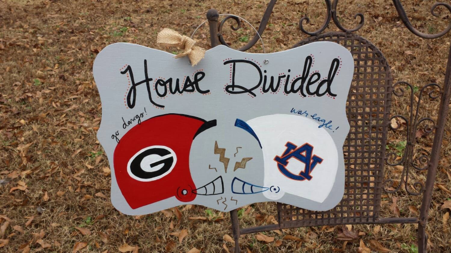 Auburn and house divided sign custom by flourishhomedecor