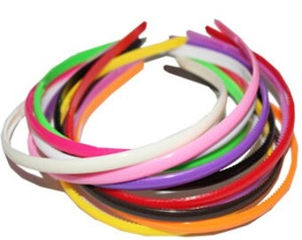 3 Pieces Blank Plastic Headband - Choose Your Color - Hair Accessory Supplies - DIY - Create Your Own Accessories
