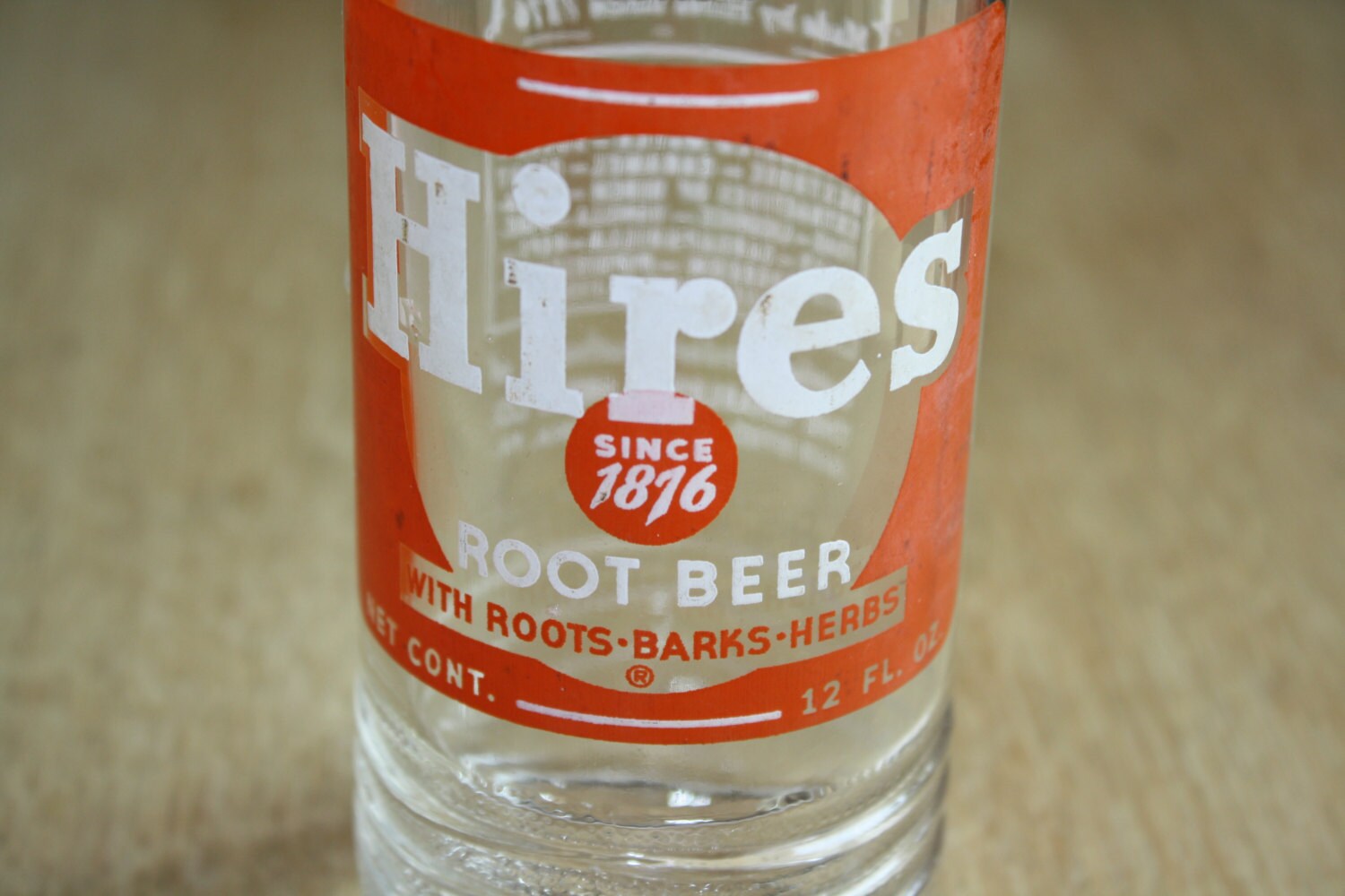 Vintage Hires Root beer bottle pyroglazed by FranklinStVintage