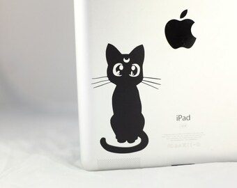 Luna Decal Cat - Sailor Moon Stickers Macbook Pro Decal, Vinyl for iPad or Car