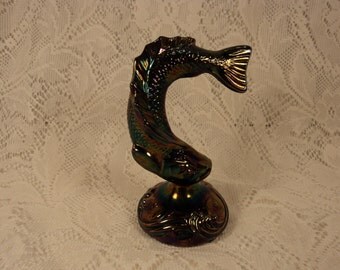 Fenton Carnival Glass Fish Paperweight