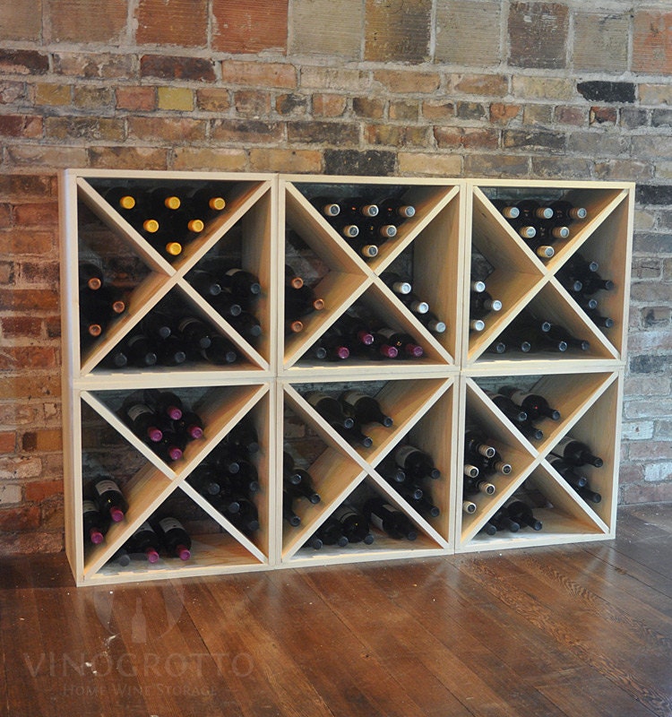 144 Bottle Wine Cube Set 6 Pine Cubes by VinoGrotto