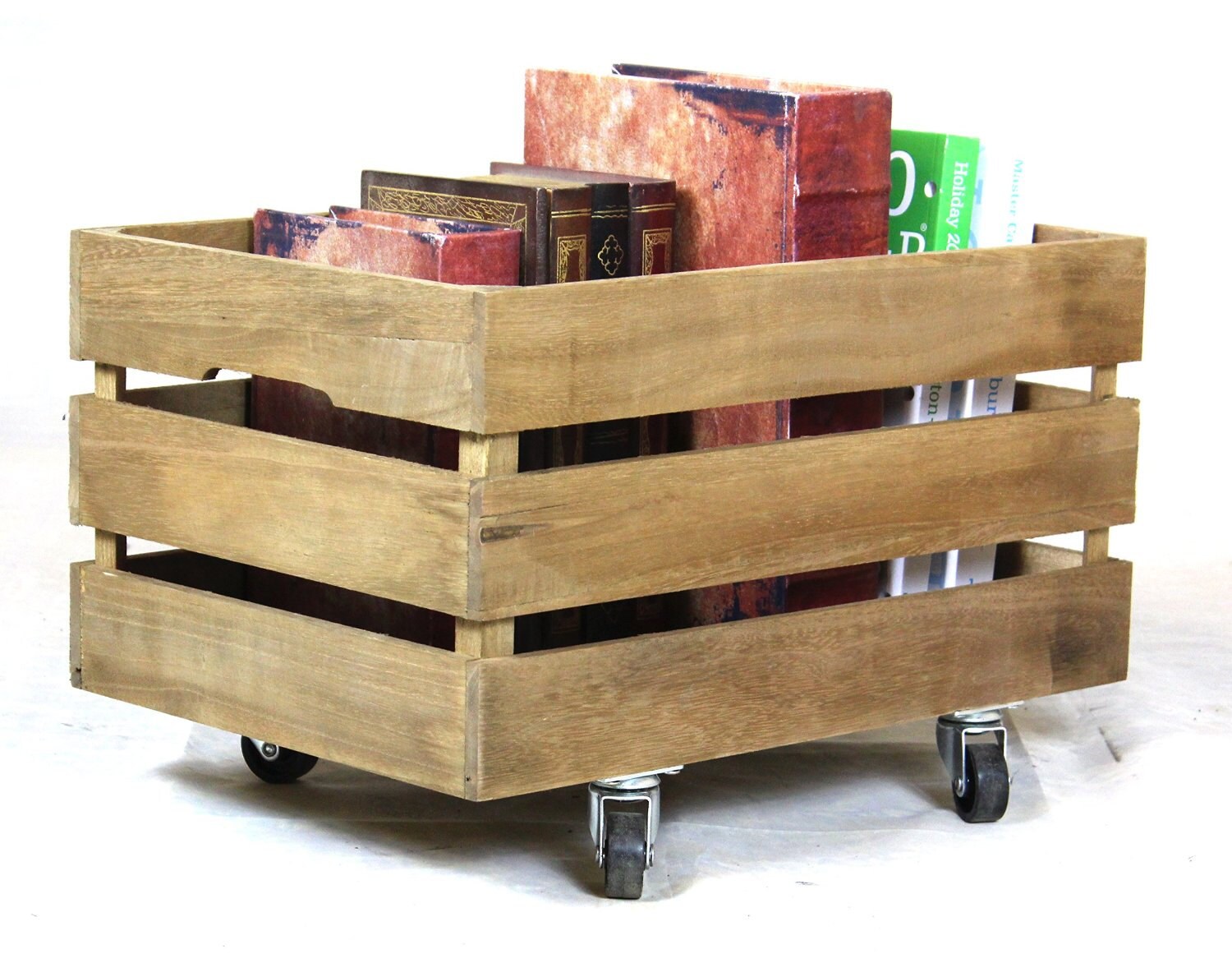 Wooden Storage Crate Available with Casters or Without
