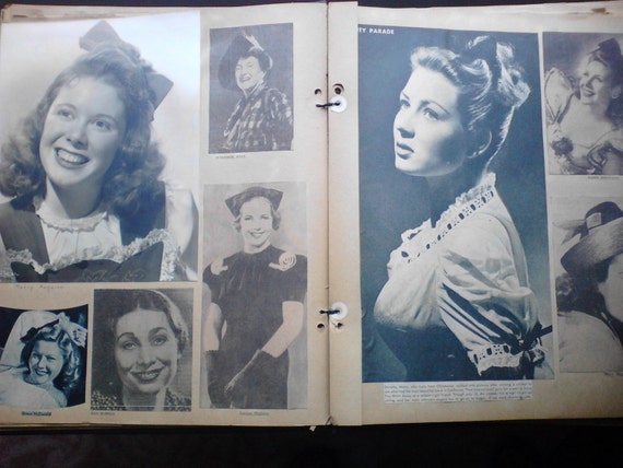 Vintage Scrapbook Album Silent Film Glamour Movie by APaperWitch