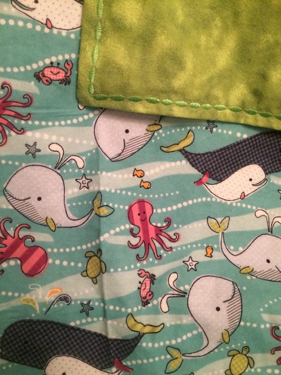 Underwater baby blanket by StitchMeUpCora on Etsy