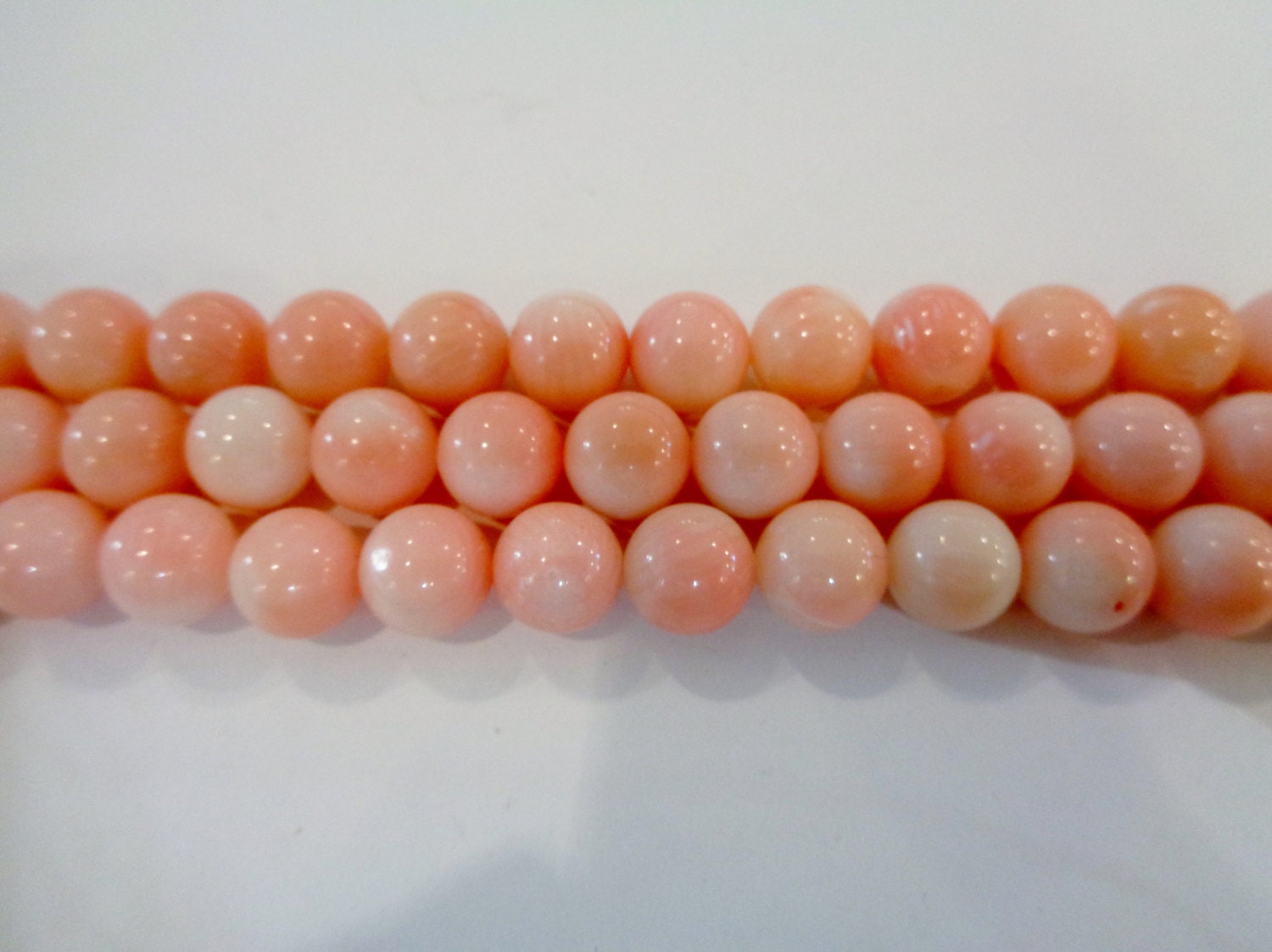 Coral beads 8mm round beads light pink beads by TheBeadingAct