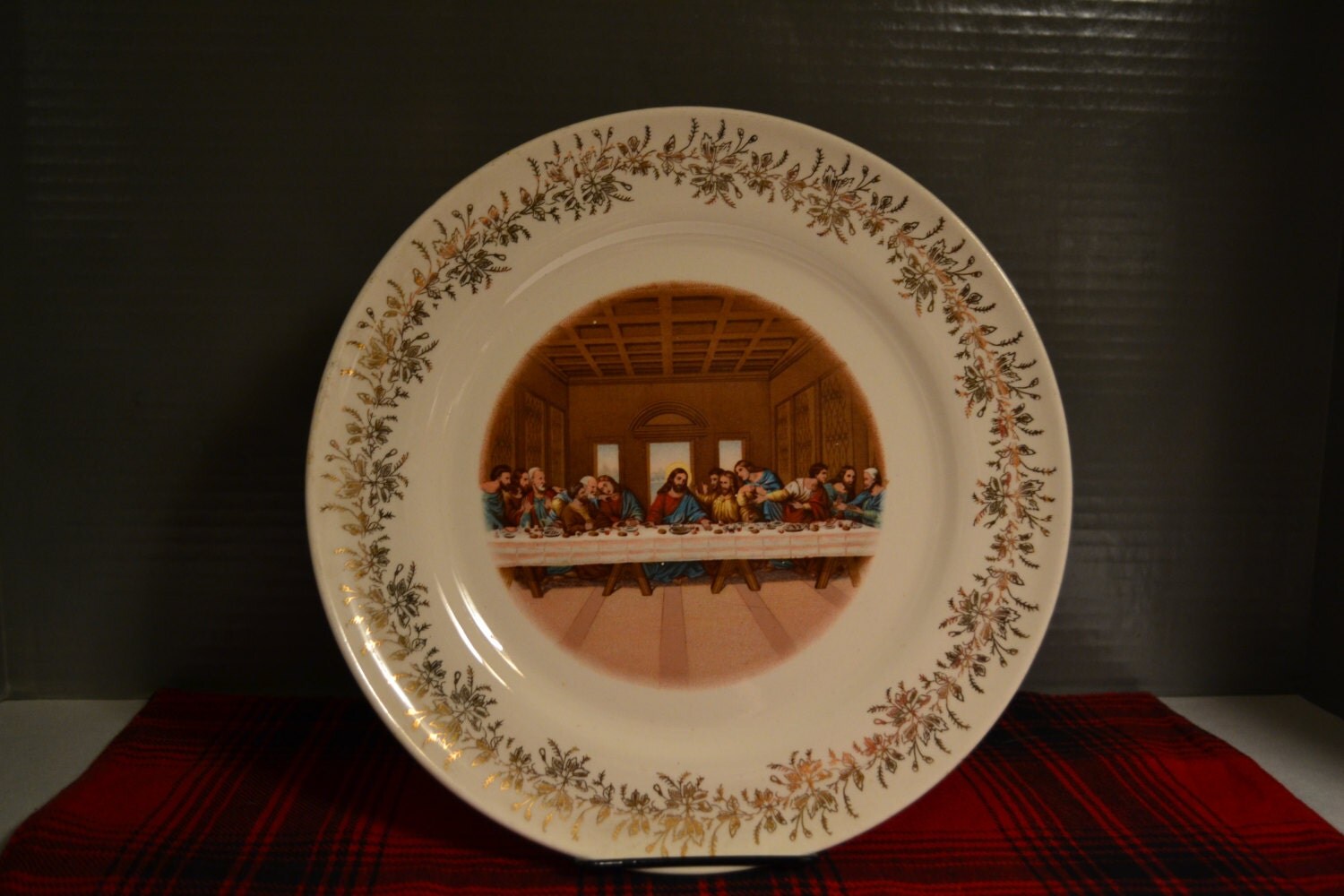 Lord's Supper Plate First Edition Sanders Mfg.