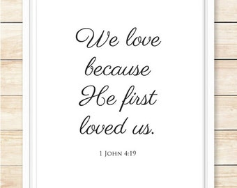 Popular items for 1 john 4 19 on Etsy