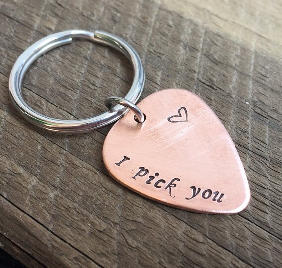 Mens music initial keychain Mens keychain Personalized