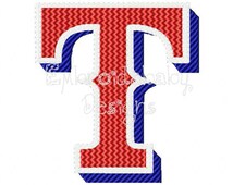 Texas Rangers Logo Machine Embroidery Design, Basebell Embroidery,I ...