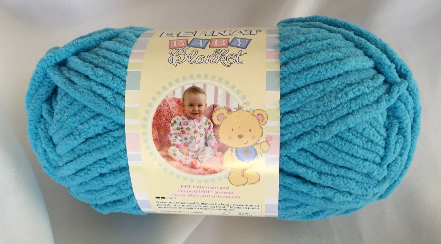 BABY TEAL 03734 Bernat Baby Blanket Yarn 3.5 oz. 03616