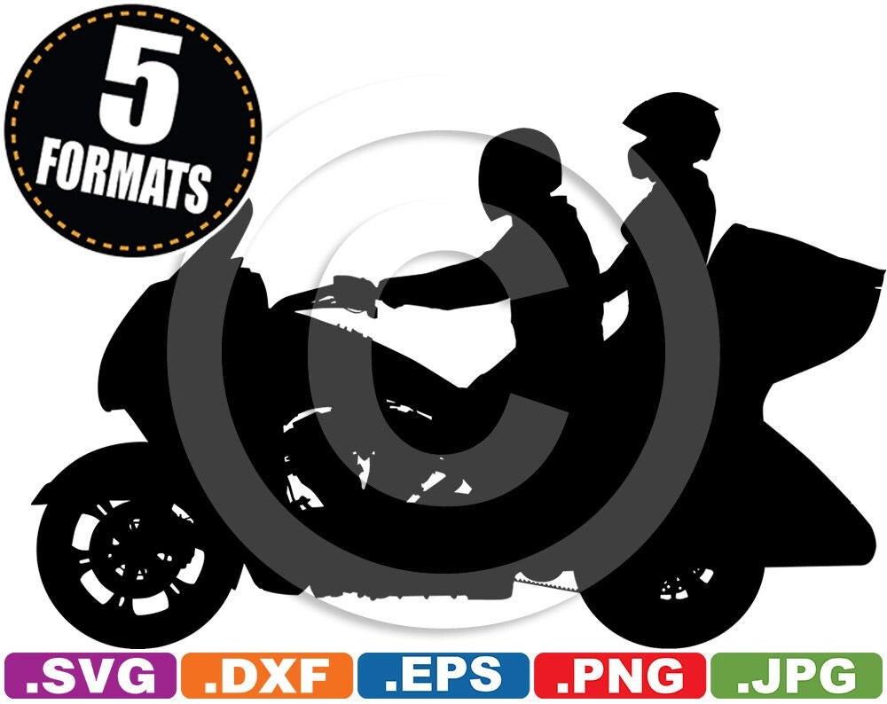 Download Victory Touring Motorcycle w/riders Clip Art - svg & dxf ...