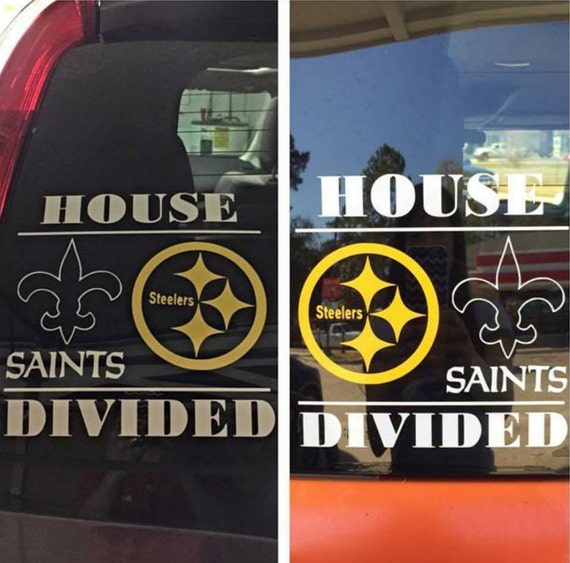 House Divided, Football Decal, Football, Teams, Vinyl Decal, Lettering