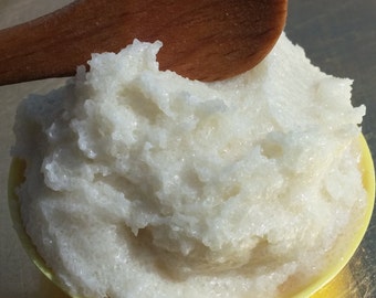 Lemon Coconut Sugar Scrub, Organic Sugar Scrub, Natural Sugar Scrub, Whipped Sugar Scrub, Vegan Sugar Scrub, Lush Type Sugar Scrub