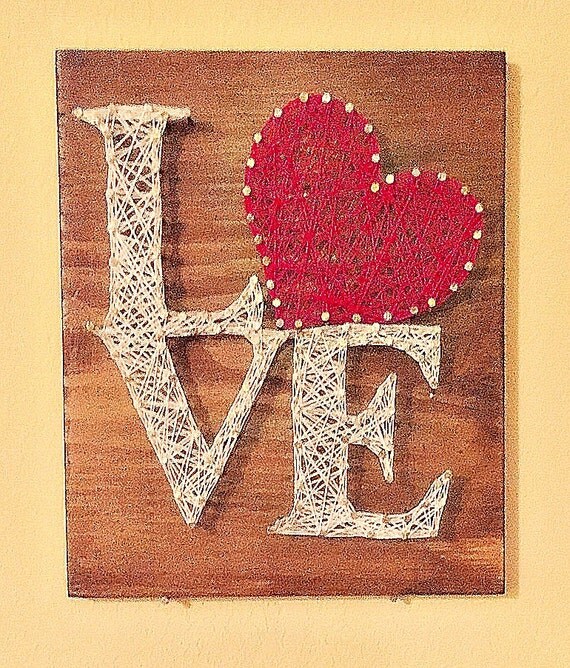 Love Art Love Sign Love String Art Heart Sting by KellysKrafts12