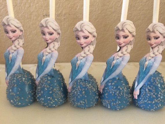 12-elsa frozen cake pops