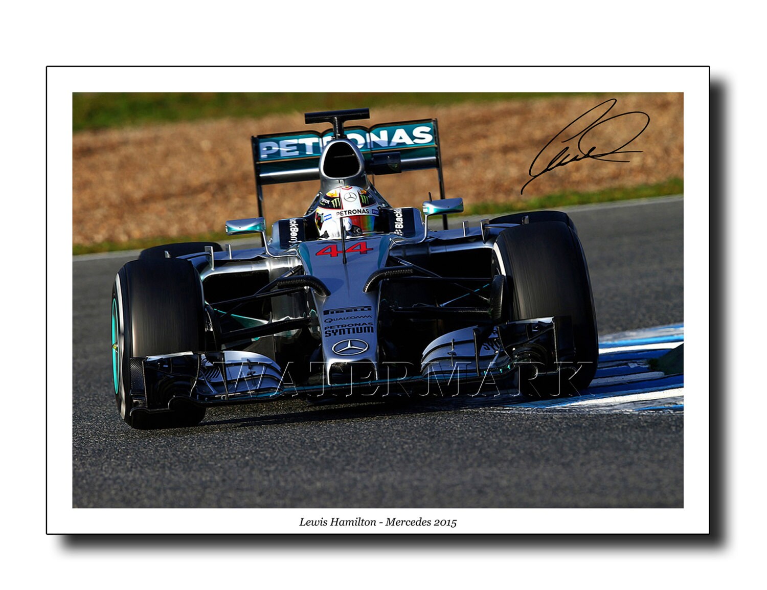 Lewis Hamilton 2015 Poster Signed Print by SelectSportsGallery