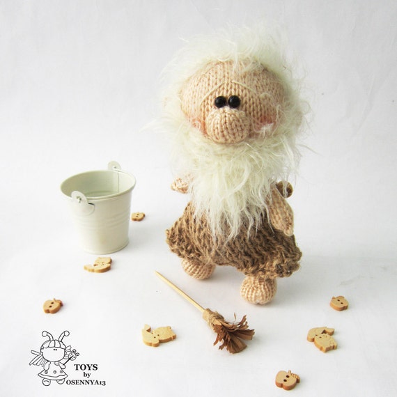 Doll Brownie house spirit. Knitting Softie Brownie house ...
