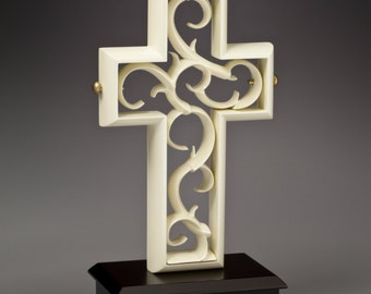 Unity Cross ® Ivory color wood and resin