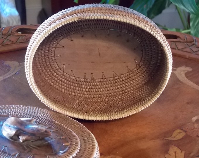 Hand-Made Basket with Frog