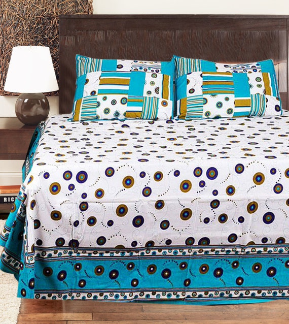 Items similar to Cotton Bed Sheets, Indian Bedsheet, Printed Bed Sheets