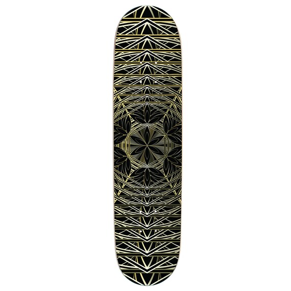 Sacred Geometry Skateboard Deck: Fractal Flower