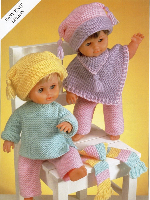 doll clothes dk knitting pattern 99p
