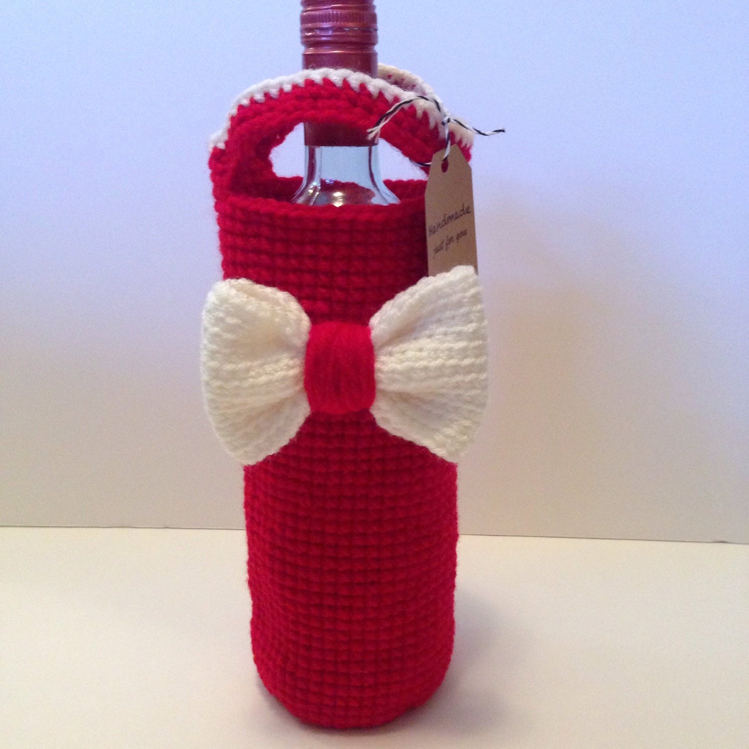 Crochet wine bottle sleeve/cozy. Makes a by VictoriasCustomKnits