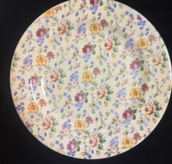 Churchill England chintz dinner plate by platesandpottery on Etsy