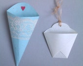 Wedding Rice Origami Pocket, Rice Cone Wedding CUSTOM MADE