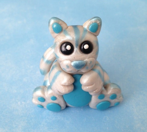 Blue Kitty, clay kitty, blue cat, clay cat - il_570xN.747985320_7z7q