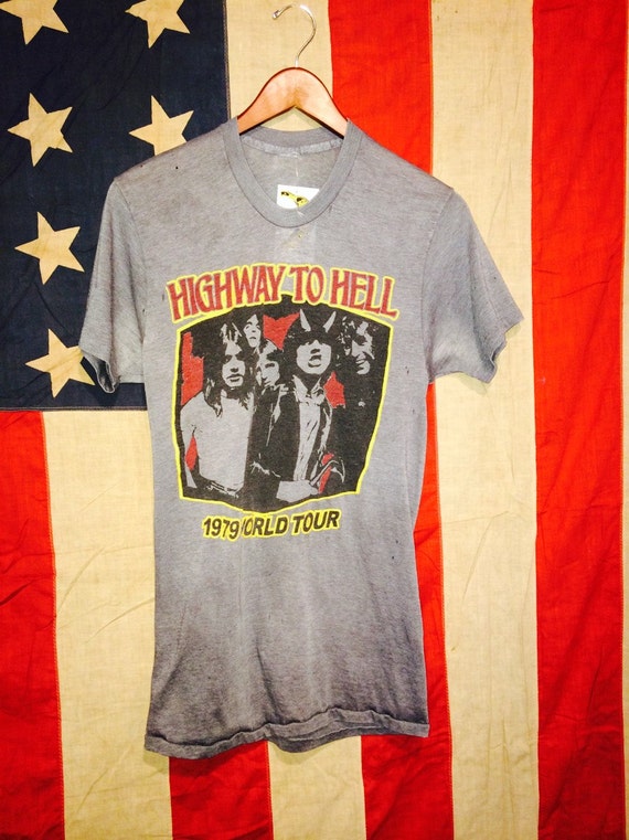 Vintage AC/DC Trashed Paper Thin T Shirt 1979 by ...
