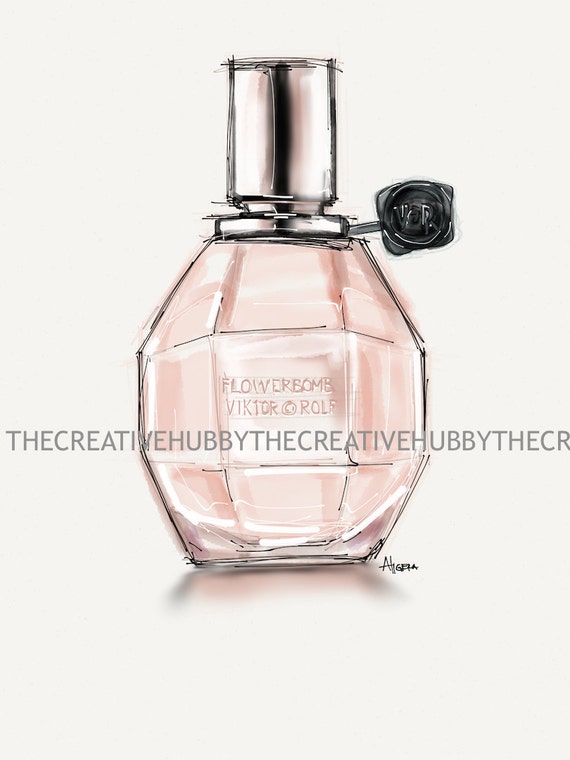 Flowerbomb Perfume Drawing