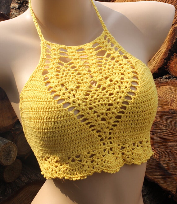 Pierced Crochet Mesh Bikini Sheer Swimwear Sexy By Ninicrochet