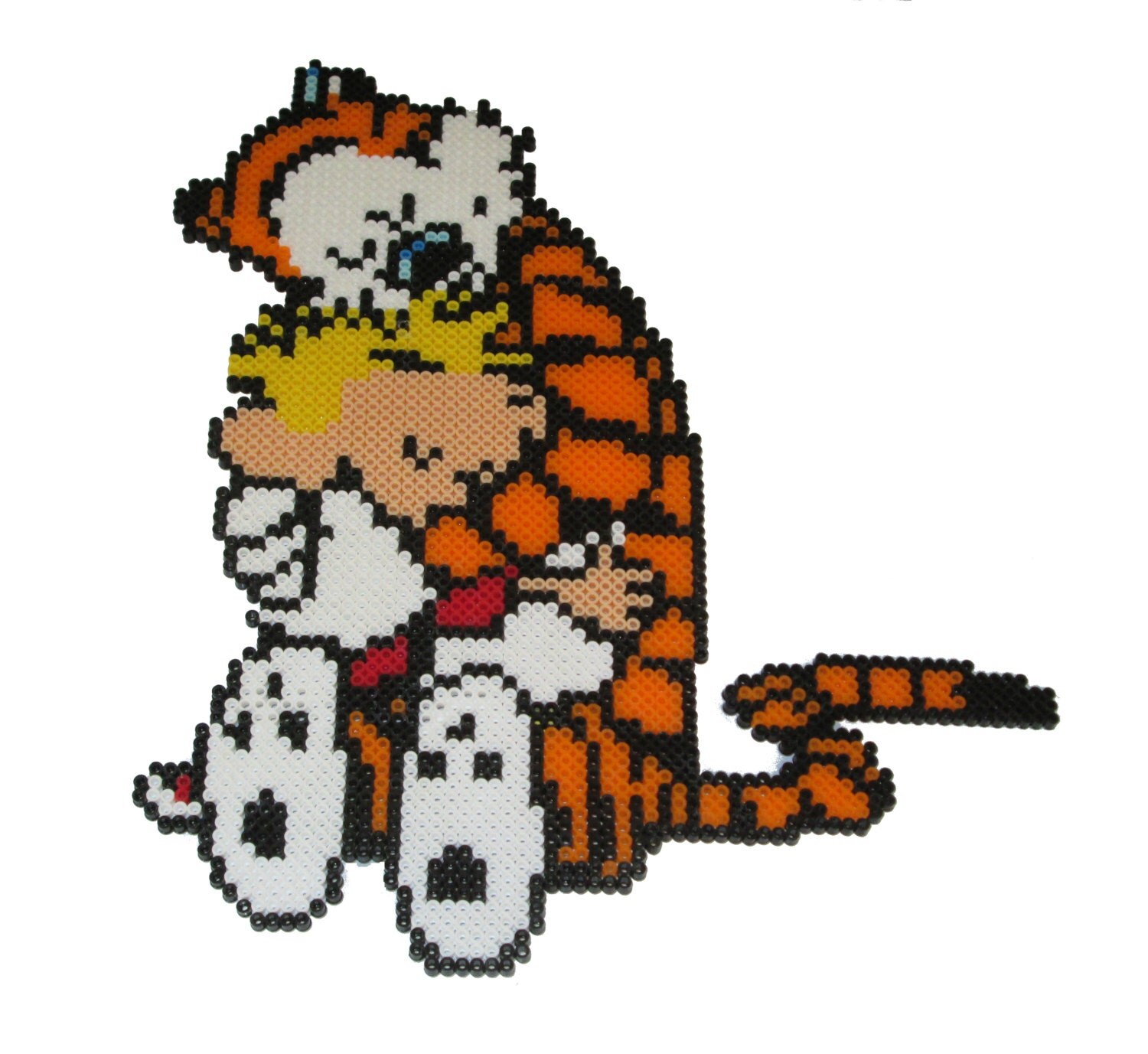 Calvin And Hobbes Perler Bead Wall Hanging By Thubertsperlers